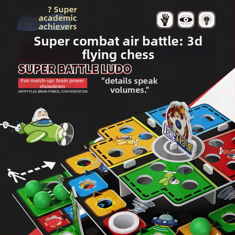 3D leteća ploča za šah – puzzle šah, kućna zabava, plastika, uzrast 4–14 godina, 3C certifikat (kod 2021152202038836)
