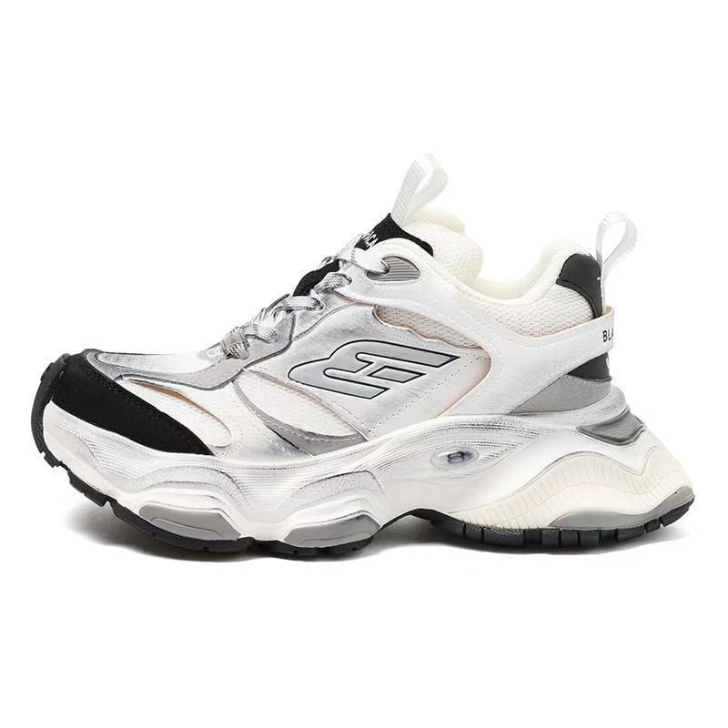 Унисекс спортни обувки с дебел подметник, естествена кожа, кръгъл нос, 6–8 см ток, връзки, текстилна стелка