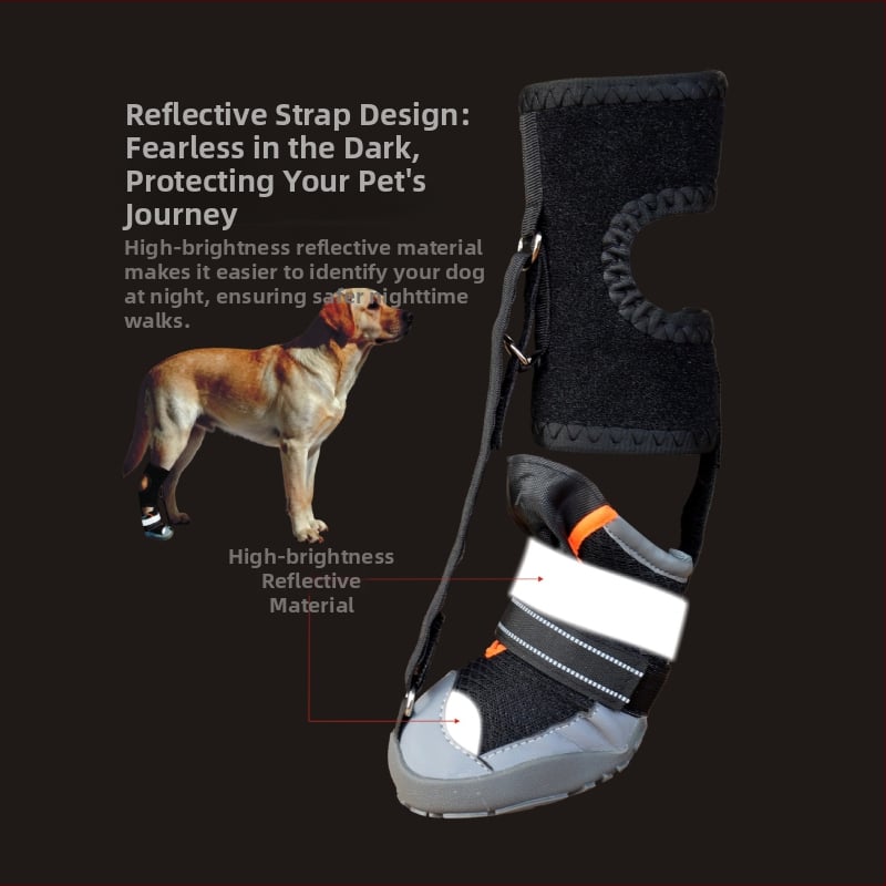 Παπούτσια σκύλου με προστασία πατουών, ζεστά, αδιάβροχα, αντιολισθητικά, ανθεκτικά με σκληρή σόλα