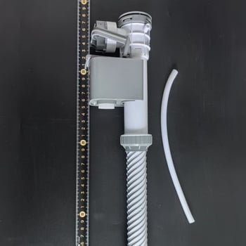 WC-bemeneti szelep – Huafei, bliszter anyagból, nyomógombos működtetés, tartályhoz tartozó kiegészítők, testreszabás