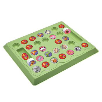 Joc pentru două persoane: Puzzle Flip Chess – Joc educațional din plastic pentru familie, dezvoltă logica și coordonarea mână-ochi
