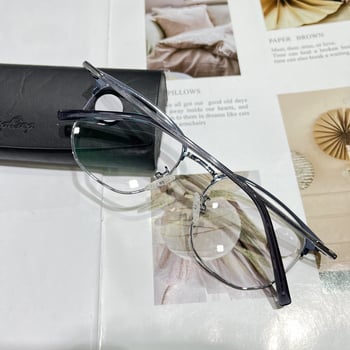 Γυαλιά ανάγνωσης με ρετρό πλήρη μεταλλική κατασκευή, φακοί ρητίνης κατά της μπλε ακτινοβολίας, κατάλληλα για μικρά πρόσωπα