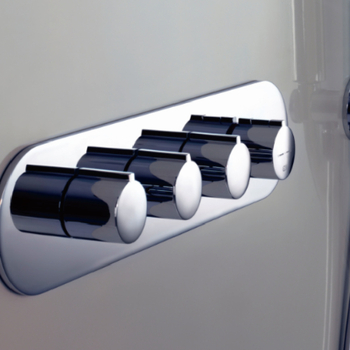 Termosztatikus zuhanycsaptele kabinhoz, sárgaréz ház, áramlás >11 L/min, függőleges telepítés, megmunkált