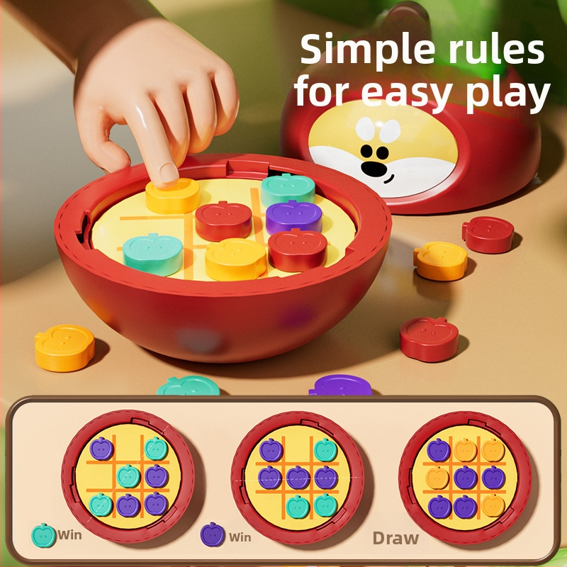 Nucci Sve-u-Jednom dječja stolna igra za unutarnju upotrebu — Tic-Tac-Toe, Flying Chess, Magnetično pecanje; plastična igračka, uzrast 4–14 godina, 3C certificirano