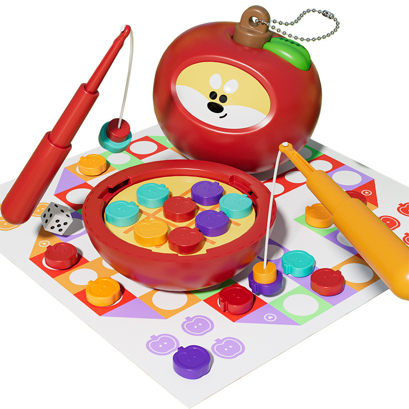 Nucci Sve-u-Jednom dječja stolna igra za unutarnju upotrebu — Tic-Tac-Toe, Flying Chess, Magnetično pecanje; plastična igračka, uzrast 4–14 godina, 3C certificirano