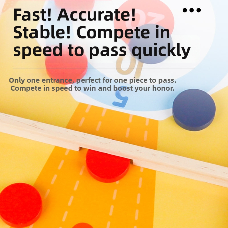 Kétfős, fából készült asztali játék katapulttal – oktató puzzle, interaktív szülő-gyermek játék