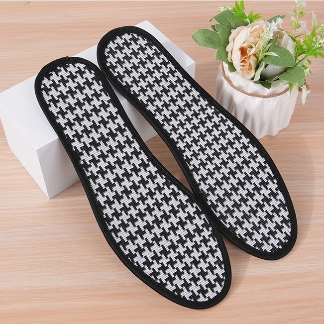 Uložci za cipele s houndstooth uzorkom i bambusovim ugljem, prozračni, upijaju znoj, puna podstava, za sportske i kožne cipele, sve sezone