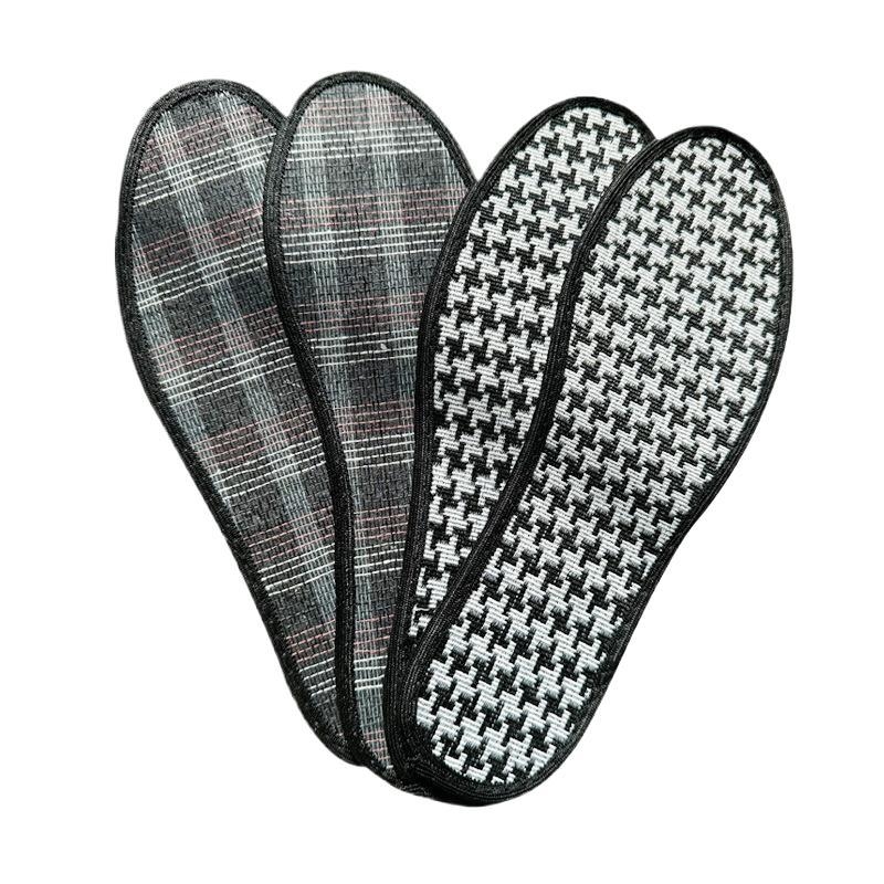 Uložci za cipele s houndstooth uzorkom i bambusovim ugljem, prozračni, upijaju znoj, puna podstava, za sportske i kožne cipele, sve sezone