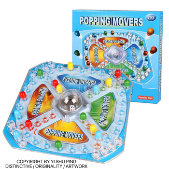 Stolna igra Dama i Flying Chess — obiteljska interaktivna edukativna igra za unutarnju upotrebu, plastika, uzrast 4–14