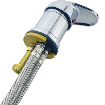 Hajszalon hajmosóágyhoz meleg- és hidegvíz keverő szelep – kerámia korongos, réz test, asztali szerelés, egylyukas kivitel