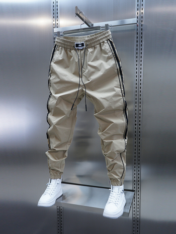 Muške casual hlače ravnog kroja, srednji pojas, ultra tanke, brzo sušeće, bambusova vlakna s dlakom zeca, vezenje, mikro-elastičnost, bez glačanja