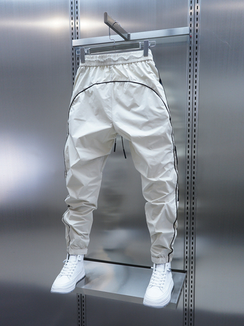 Muške casual hlače ravnog kroja, srednji pojas, ultra tanke, brzo sušeće, bambusova vlakna s dlakom zeca, vezenje, mikro-elastičnost, bez glačanja