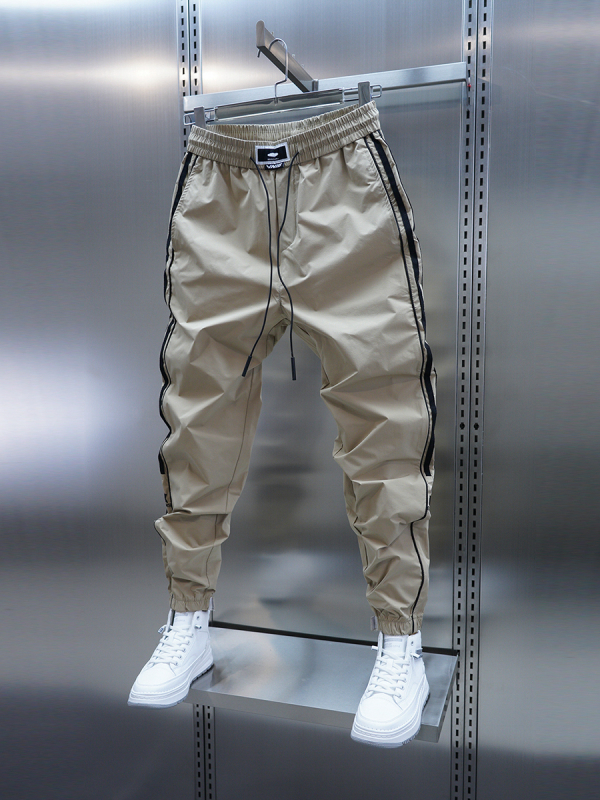 Muške casual hlače ravnog kroja, srednji pojas, ultra tanke, brzo sušeće, bambusova vlakna s dlakom zeca, vezenje, mikro-elastičnost, bez glačanja