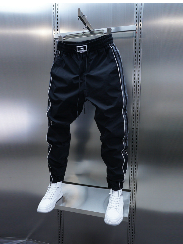 Muške casual hlače ravnog kroja, srednji pojas, ultra tanke, brzo sušeće, bambusova vlakna s dlakom zeca, vezenje, mikro-elastičnost, bez glačanja