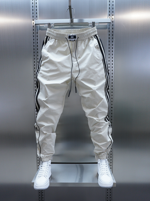 Muške casual hlače ravnog kroja, srednji pojas, ultra tanke, brzo sušeće, bambusova vlakna s dlakom zeca, vezenje, mikro-elastičnost, bez glačanja