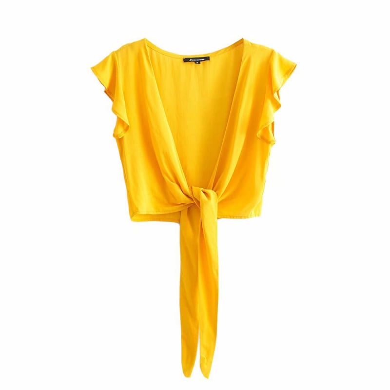 Košulja s vezanim kopčama, poliester, kratki rukavi, udoban kroj, kardigan stil, euro-američki streetwear