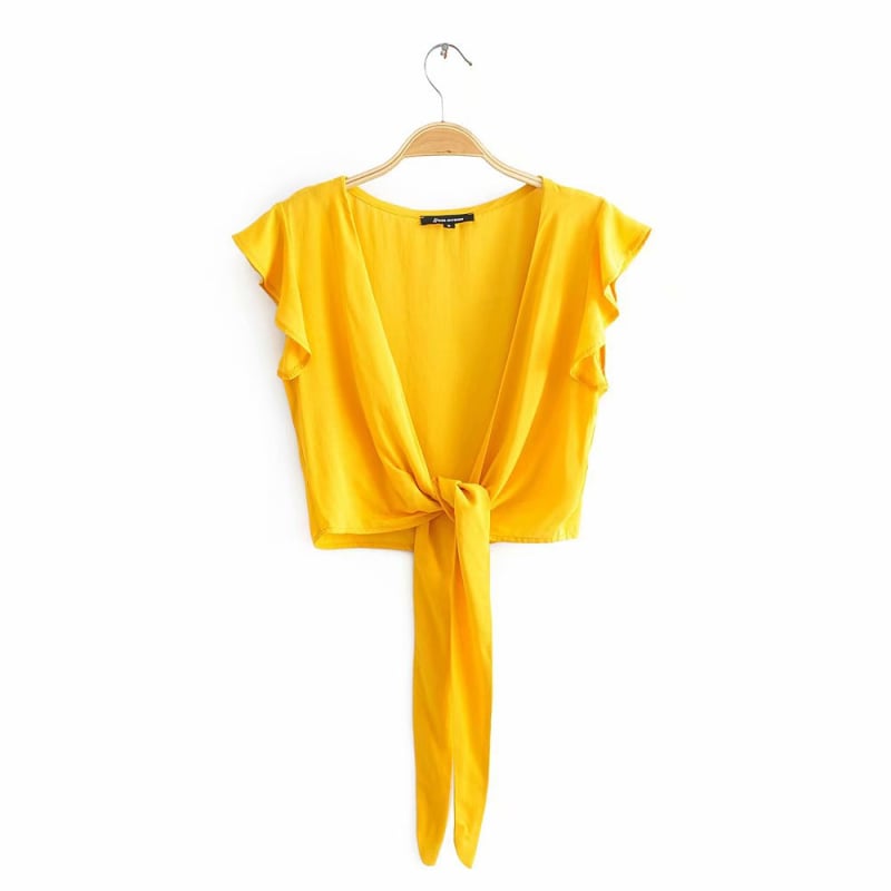 Košulja s vezanim kopčama, poliester, kratki rukavi, udoban kroj, kardigan stil, euro-američki streetwear