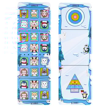 Asztali curling játék beltéri használatra — családi szórakozás, kétjátékos és többjátékos módok, korai nevelés, szellemi fejlődés, műanyag kivitel (4–14 éveseknek).