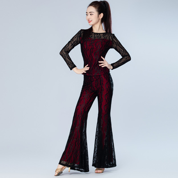 Latin tánc felső hosszú ujjú, karcsú szabás – pamut/polieszter keverék (65% pamut / 35% poliészter) – alkalmas has-táncra, latin és standard táncra