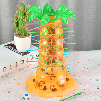 Asztali játék majmok felmásznak a fára — oktató, interaktív, többjátékos gyerekeknek, műanyagból, 4–14 éveseknek, 3C tanúsítvány, modell XJBB