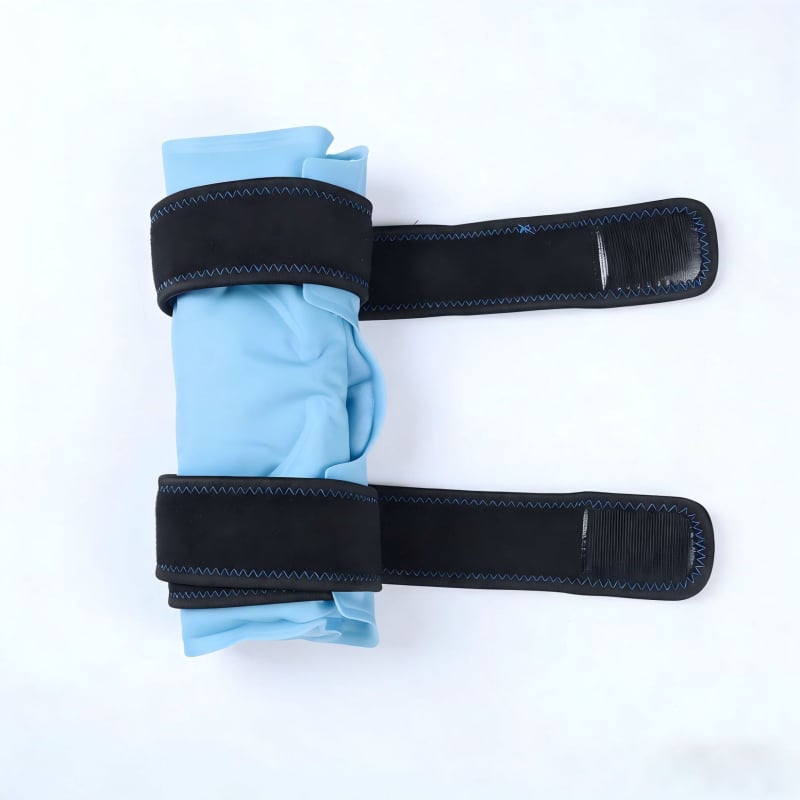 Gel térdvédő hűtő- és melegterápiával, univerzális sport- és fitneszvédő, nylon-poliészter anyagból, testreszabható megjelenés