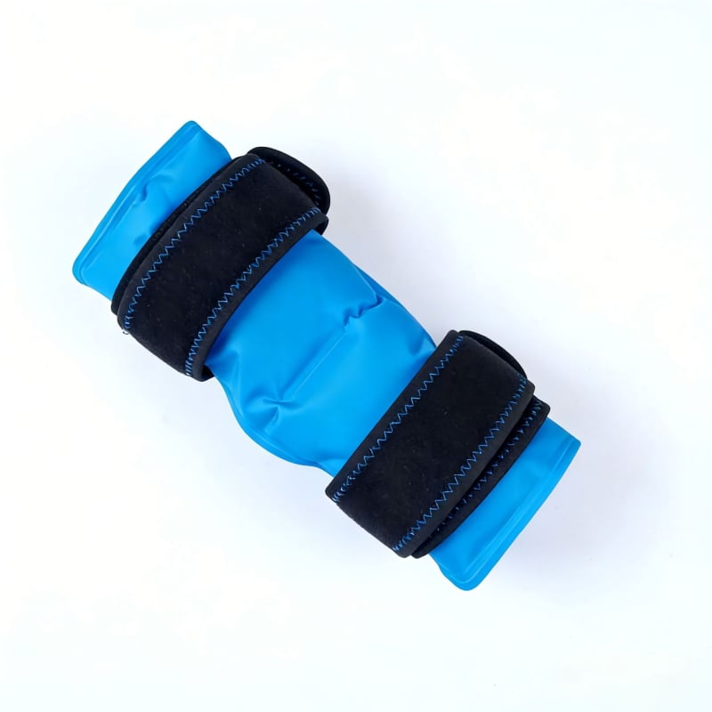 Gel térdvédő hűtő- és melegterápiával, univerzális sport- és fitneszvédő, nylon-poliészter anyagból, testreszabható megjelenés