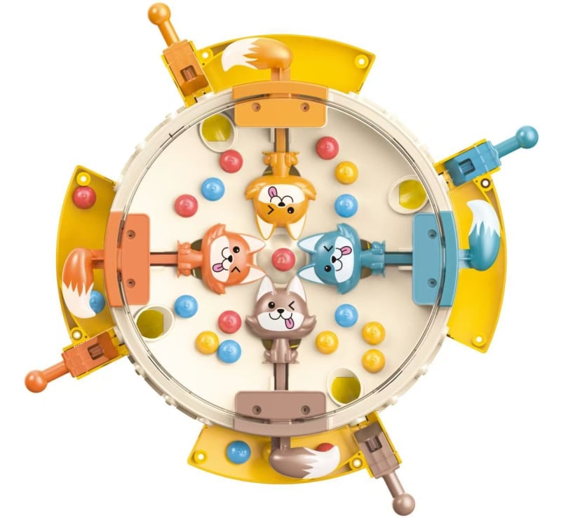 Gyerekeknek szóló társasjáték – szülő-gyermek interakció, két játékos harc, műanyag kivitel, 4–6 éveseknek