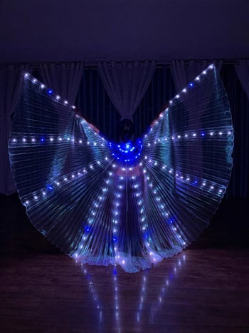 LED világító szárnyak hastánchoz – színváltó szárnyak, poliészter, márka excellent nuclear, gyártói eredet, 2022 nyár