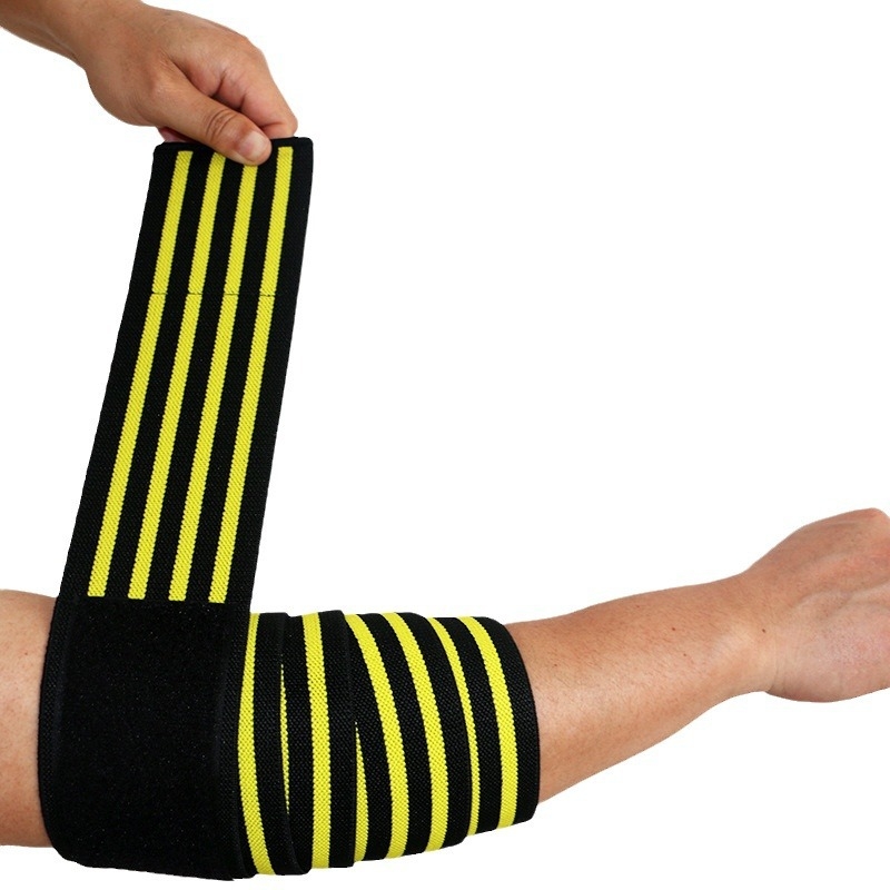 YCNOZ ελαστικός επίδεσμος αγκώνα συμπίεσης, πολυεστερικό ινώδες ύφασμα, μοντέλο 65789, για γυμναστήριο και άρση βαρών