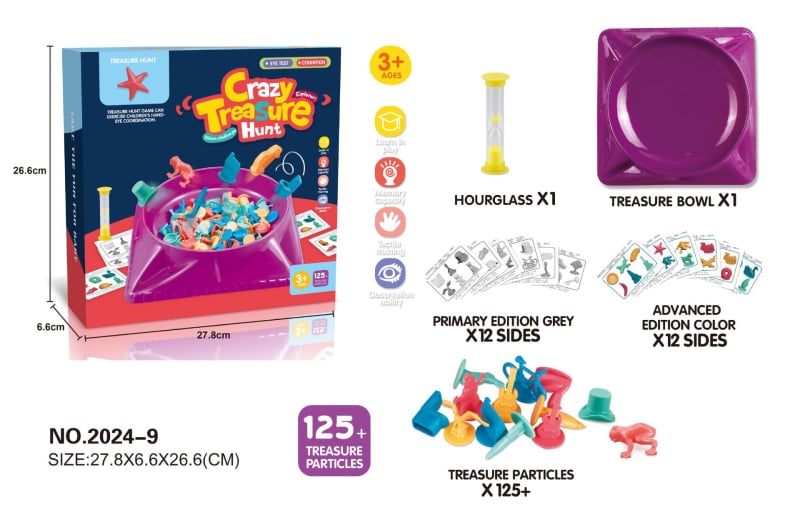 Oktató kincsvadász társasjáték gyerekeknek - Szülő-gyermek interakció, koncentrációs fókusz (Anyag: műanyag; Kategória: Játék/Sakk; Csomagolás: Doboz; Oktatási fókusz)