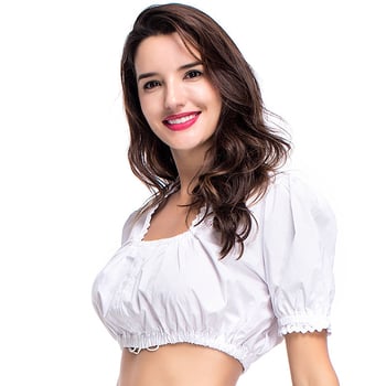 Női bajor etnikai stílusú Oktoberfest felső - poliészter 95%+, pamut keverék, termékkód 1956, 2022 tavasz, hasi táncra