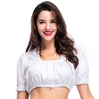 Női bajor etnikai stílusú Oktoberfest felső - poliészter 95%+, pamut keverék, termékkód 1956, 2022 tavasz, hasi táncra