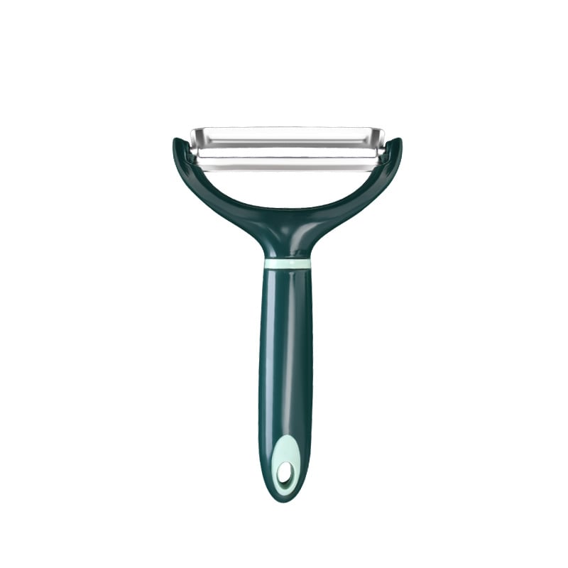 Többfunkciós hámozó-szeletelő konyhai eszköz rozsdamentes acél pengével és PP nyéllel