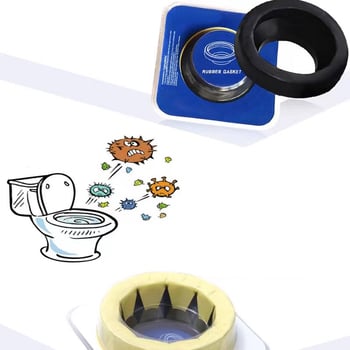 WC flanztömítőgyűrű – szagkontroll, szivárgás elleni védelem, beépítésre kész, modern egyszerű stílus