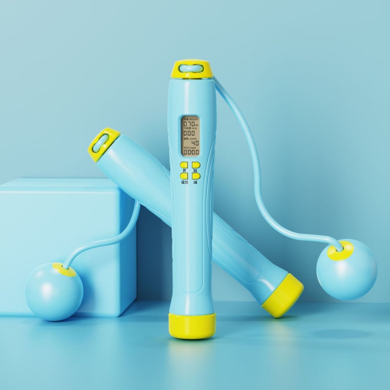 Bosskay vezeték nélküli intelligens ugrókötél – állítható, számoló funkcióval, kettős használat diákok és felnőttek számára; ABS anyag, 2.8 specifikáció, fitnesz és sport