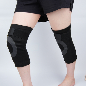 Επιγονατίδες γόνατος με ιμάντα και τεχνητή γούνα κουνελιού, fleece επένδυση για χειμερινή ζεστασιά, κατάλληλες για ποδηλασία και τρέξιμο