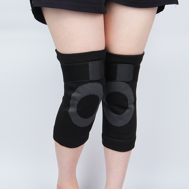 Επιγονατίδες γόνατος με ιμάντα και τεχνητή γούνα κουνελιού, fleece επένδυση για χειμερινή ζεστασιά, κατάλληλες για ποδηλασία και τρέξιμο