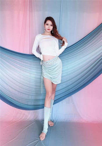 Női hastánc ruházati készlet – 2025 nyár, anyag: vászon, fő anyag összetevő: Egyéb (30–50%), másodlagos anyag: Egyéb, stílus: kínai, irodalmi retro, vasalásmentes