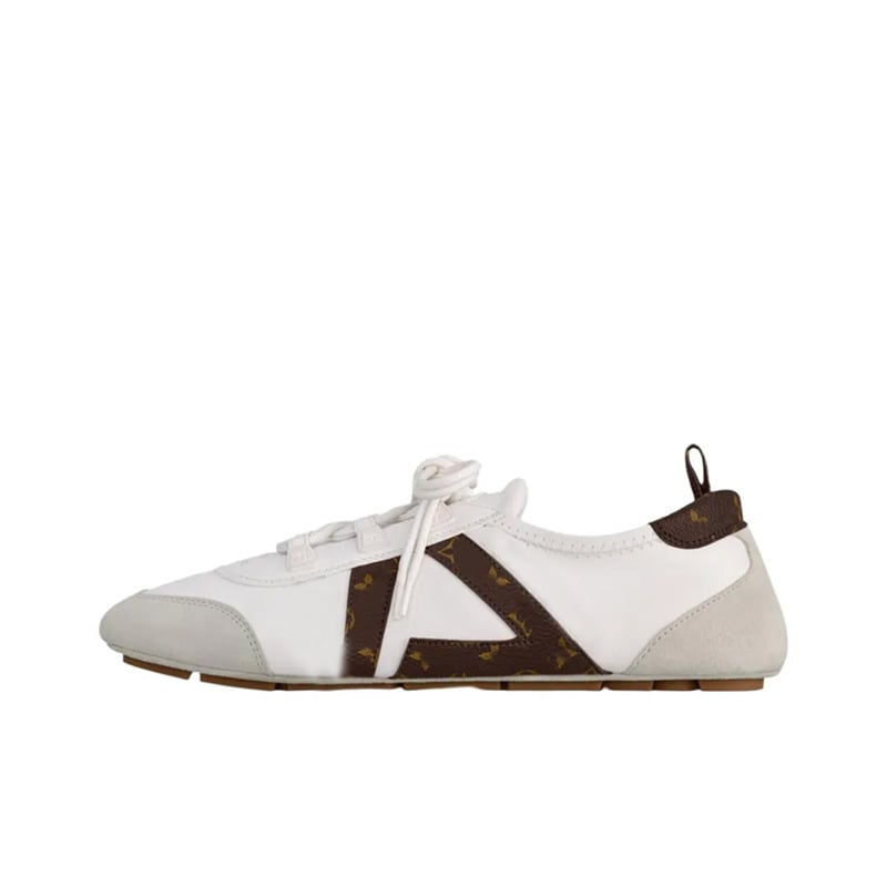 Дамски обувки с връзки от раздвоена кожа, кръгъл нос и кожена подметка