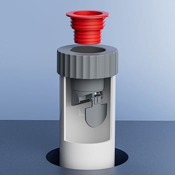 Műanyag lefolyócsatorna tömítő dugó – PVC csatornaszag-ellenes kiegészítő, injekciós öntés, inline használat