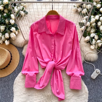 Pamutkeverék anyagú ing, polo gallérral, rövid ujjú, normál szabás