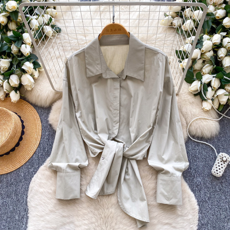 Pamutkeverék anyagú ing, polo gallérral, rövid ujjú, normál szabás