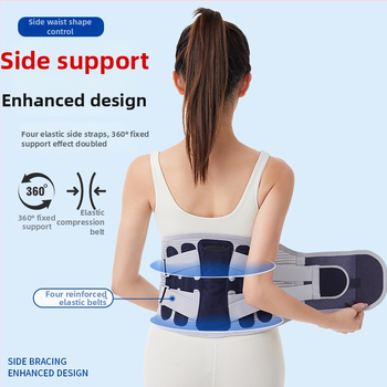 Uniszex deréktámasz öv acéllemez-támogatással, poliészter rostból, felnőtteknek, futáshoz, fitneszhez és egészség-masszázshoz