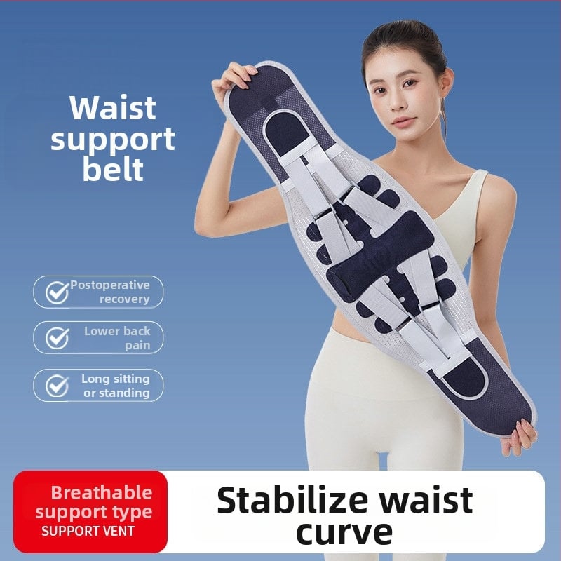 Uniszex deréktámasz öv acéllemez-támogatással, poliészter rostból, felnőtteknek, futáshoz, fitneszhez és egészség-masszázshoz