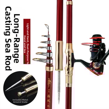 Anova tengeri horgászbot készlet – szénszálas, rendkívül kemény, hosszú dobás, teljes készlet