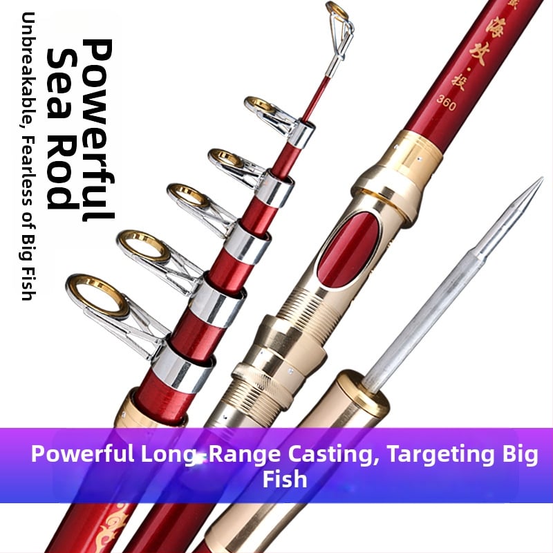 Anova tengeri horgászbot készlet – szénszálas, rendkívül kemény, hosszú dobás, teljes készlet