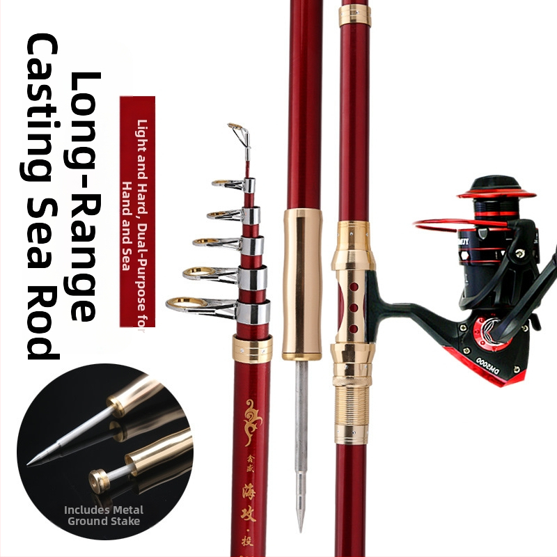 Anova tengeri horgászbot készlet – szénszálas, rendkívül kemény, hosszú dobás, teljes készlet