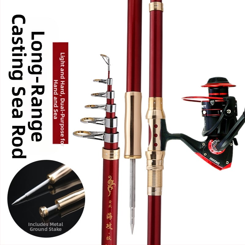 Anova tengeri horgászbot készlet – szénszálas, rendkívül kemény, hosszú dobás, teljes készlet