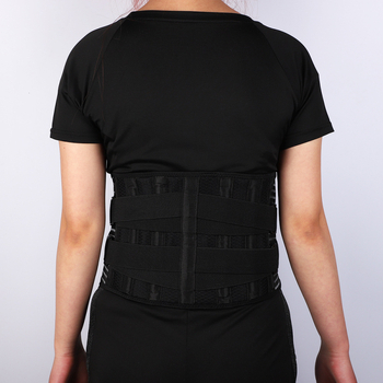 Derék támasz öv, elasztikus dupla kompresszióval, légáteresztő hálós szerkezettel, poliészter rostból, súlyemeléshez és edzéshez