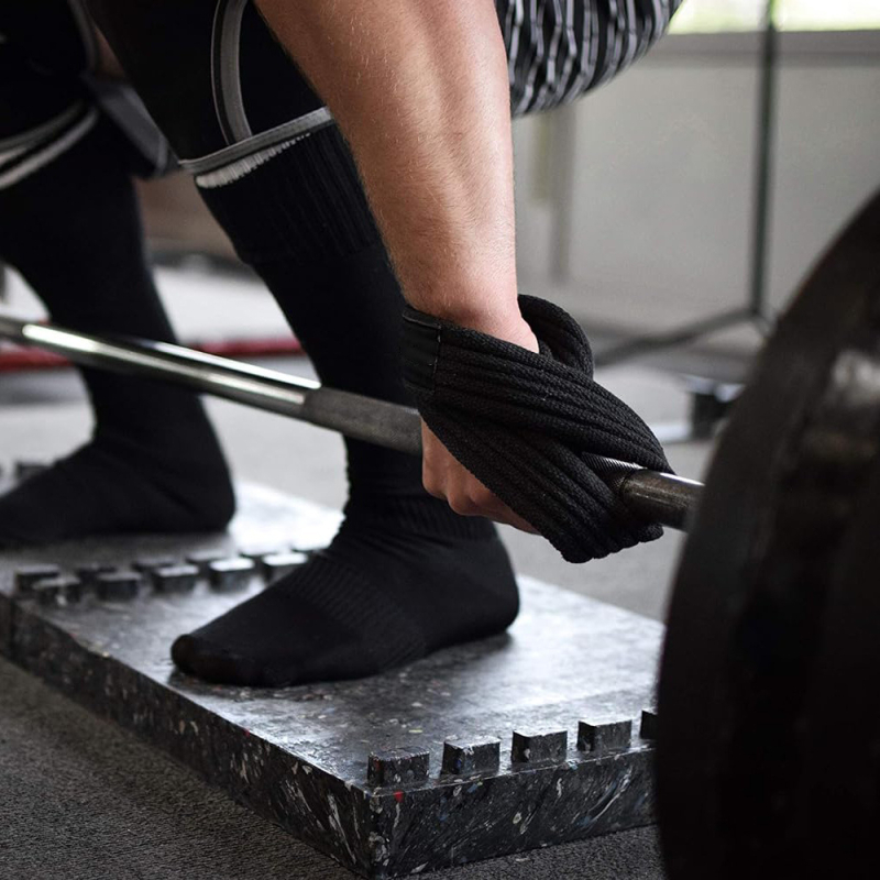 YUESHUN csuklópánt báremeléshez – poliészter rost alapanyag, csukló védelem, csúszásmentes, megerősített edzéscsuklópánt, fogási erő